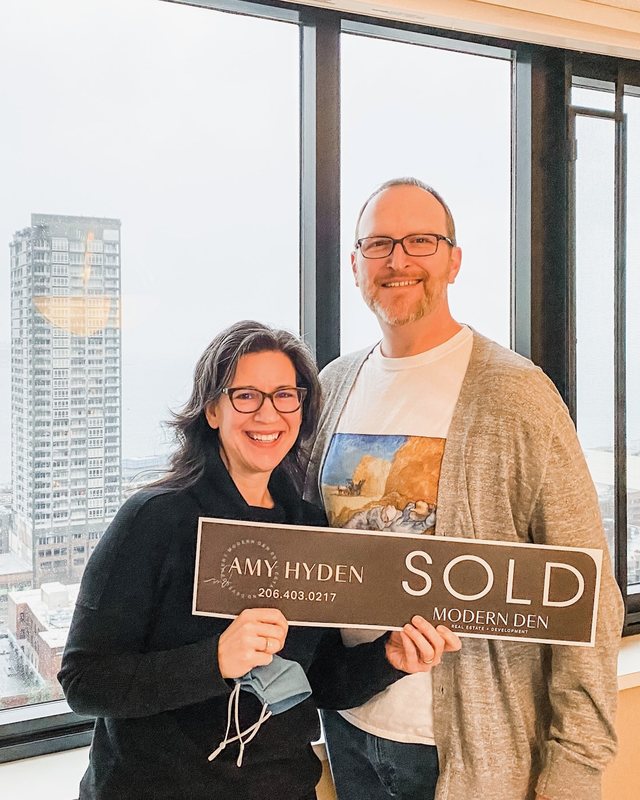 A happy client on moving day