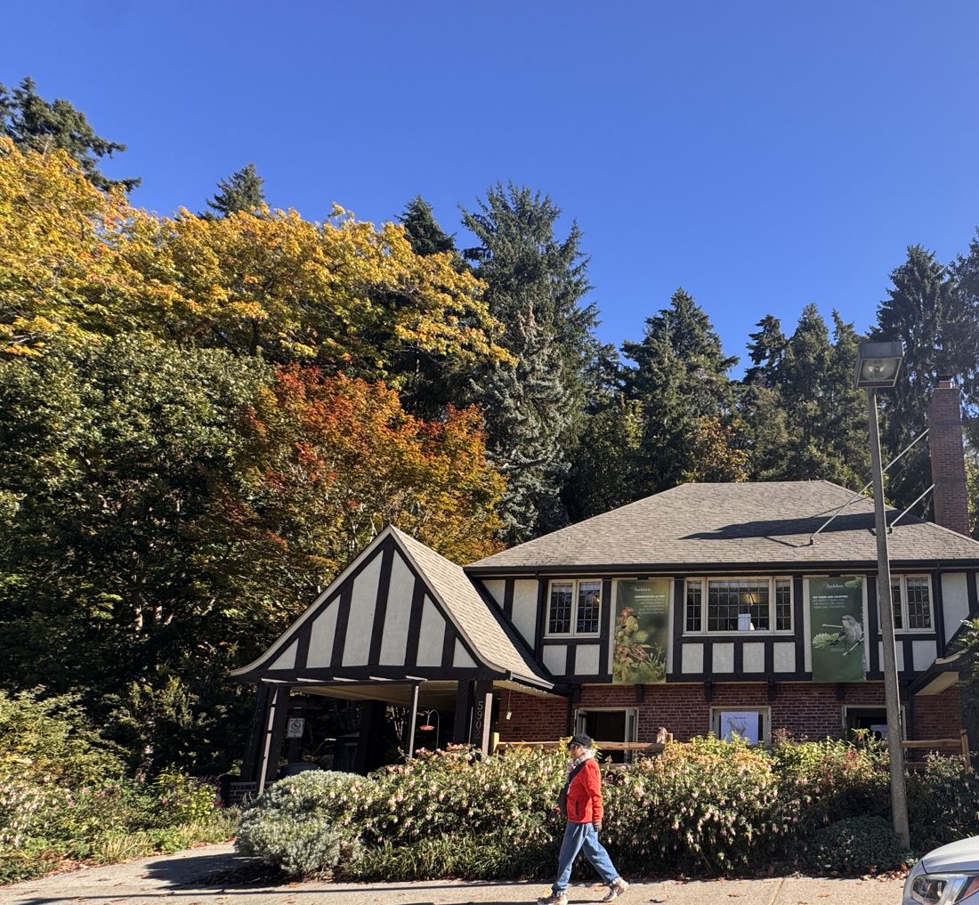 The Tudor-style Seward Park Audubon Center at the park entrance