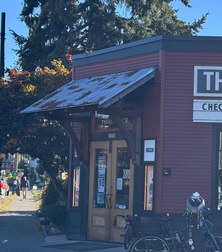 The front door of Third Place Books in Seward Park